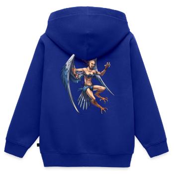 Griechische Mythologie Gottheit Harpyie - Kinder Premium Organic Zip Hoodie - Royalblau - Hinten - AI Model Kid Male (0cm)