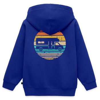 Wohnmobil - Kinder Premium Organic Zip Hoodie - Royalblau - Hinten - AI Model Kid Male (0cm)