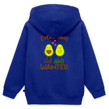 You're Everything I've AVO Wanted - Sweat Premium à capuche zippé enfant bio - bleu roi - Dos - AI Model Kid Male (0cm)