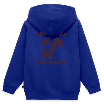 Niedliches Eichhörnchen für Eichhörnchenliebhaber - Kinder Premium Organic Zip Hoodie - Royalblau - Hinten - AI Model Kid Male (0cm)