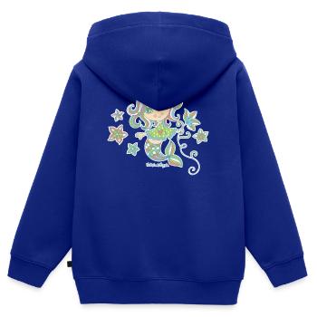 Kleine Nixe - Kinder Premium Organic Zip Hoodie - Royalblau - Hinten - AI Model Kid Male (0cm)