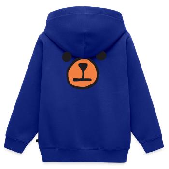 Bären Gesicht - Bär - Kinder Premium Organic Zip Hoodie - Royalblau - Hinten - AI Model Kid Male (0cm)