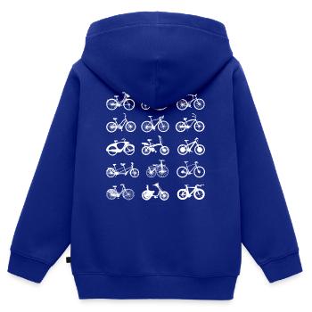 Fahrrad rad räder radl - Kinder Premium Organic Zip Hoodie - Royalblau - Hinten - AI Model Kid Male (0cm)