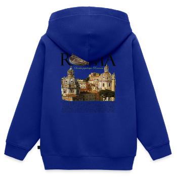ROME - Kinder Premium Organic Zip Hoodie - Royalblau - Hinten - AI Model Kid Male (0cm)