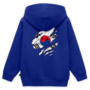 flag korea south südkorea - Kinder Premium Organic Zip Hoodie - Royalblau - Hinten - AI Model Kid Male (0cm)