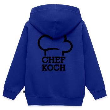 Chefkoch - Kinder Premium Organic Zip Hoodie - Royalblau - Hinten - AI Model Kid Male (0cm)