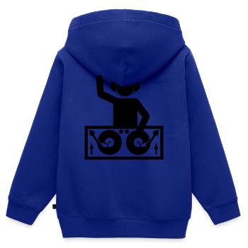 DJ - Sweat Premium à capuche zippé enfant bio - bleu roi - Dos - AI Model Kid Male (0cm)