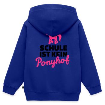 Schule - Kinder Premium Organic Zip Hoodie - Royalblau - Hinten - AI Model Kid Male (0cm)
