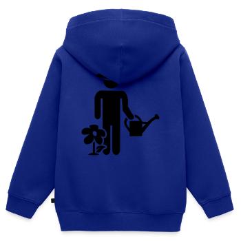 Gärtner - Kinder Premium Organic Zip Hoodie - Royalblau - Hinten - AI Model Kid Male (0cm)