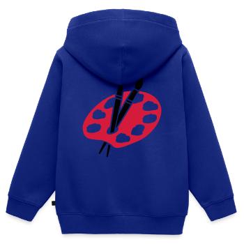 Maler - Kinder Premium Organic Zip Hoodie - Royalblau - Hinten - AI Model Kid Male (0cm)