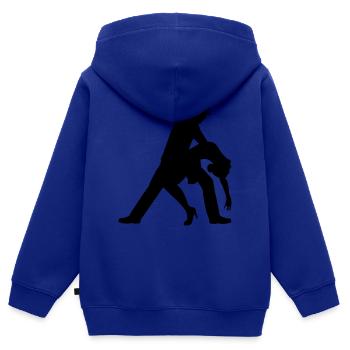 Salsa - Sweat Premium à capuche zippé enfant bio - bleu roi - Dos - AI Model Kid Male (0cm)