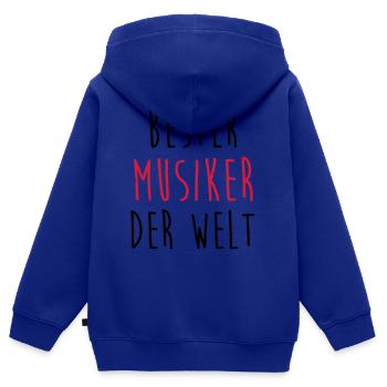 Musiker Musikerin Musik Music Gitarrist Gitarre - Kinder Premium Organic Zip Hoodie - Royalblau - Hinten - AI Model Kid Male (0cm)