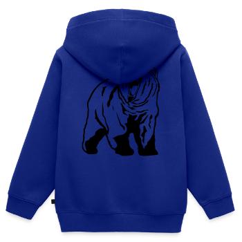 Grizzly - Bear - Bär - Kinder Premium Organic Zip Hoodie - Royalblau - Hinten - AI Model Kid Male (0cm)