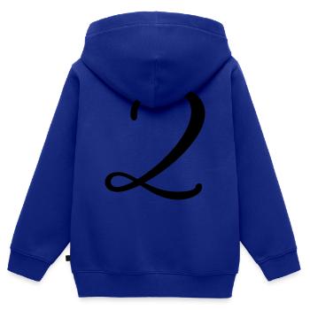 2 - Kids Premium Organic Zip-up Hoodie - royal blue - Back - AI Model Kid Male (0cm)