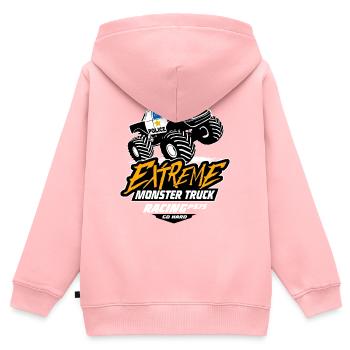 Monster Truck - Pickup - Big Foot - Kinder Premium Organic Zip Hoodie - Rosa - Hinten - AI Model Kid Female (0cm)