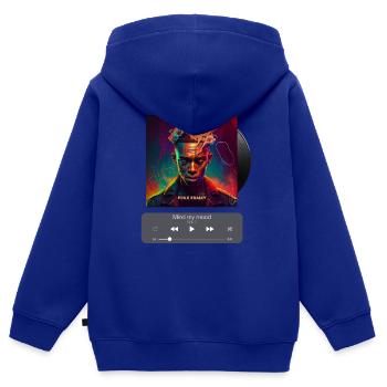 Mind my mood, Album cover, Art of music, AI shirts - Kinder Premium Organic Zip Hoodie - Royalblau - Hinten - AI Model Kid Male (0cm)