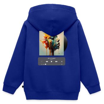 Art of paint, Album cover, Art of music, AI shirts - Kinder Premium Organic Zip Hoodie - Royalblau - Hinten - AI Model Kid Male (0cm)