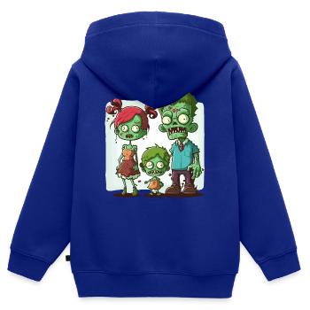 Untote Einheit - Kinder Premium Organic Zip Hoodie - Royalblau - Hinten - AI Model Kid Male (0cm)