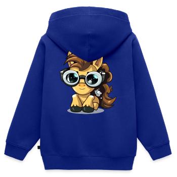 Minaj die Stute - Kinder Premium Organic Zip Hoodie - Royalblau - Hinten - AI Model Kid Male (0cm)
