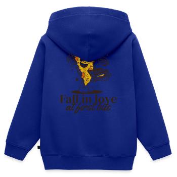 Pizza Comic - Kinder Premium Organic Zip Hoodie - Royalblau - Hinten - AI Model Kid Male (0cm)