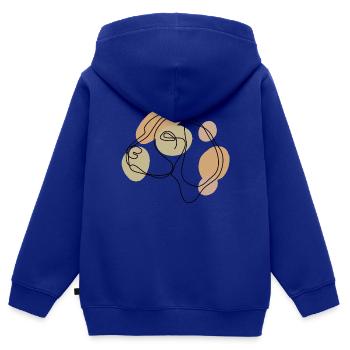 BEAGLE - Kinder Premium Organic Zip Hoodie - Royalblau - Hinten - AI Model Kid Male (0cm)