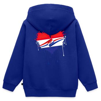 Kroatien hrvatska kroatien hrv hr reisen tourismus - Kinder Premium Organic Zip Hoodie - Royalblau - Hinten - AI Model Kid Male (0cm)
