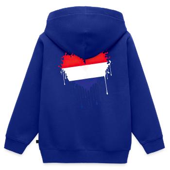 Kroatien hrvatska kroatien hrv hr reisen tourismus - Kinder Premium Organic Zip Hoodie - Royalblau - Hinten - AI Model Kid Male (0cm)