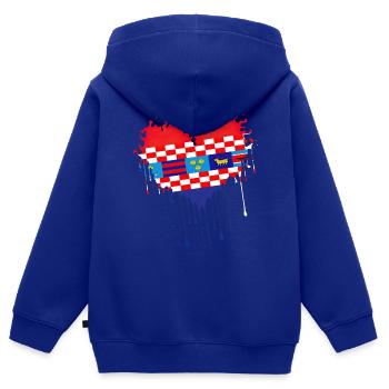 Kroatien hrvatska kroatien hrv hr reisen tourismus - Kinder Premium Organic Zip Hoodie - Royalblau - Hinten - AI Model Kid Male (0cm)