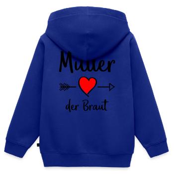 mutter der braut - Kinder Premium Organic Zip Hoodie - Royalblau - Hinten - AI Model Kid Male (0cm)