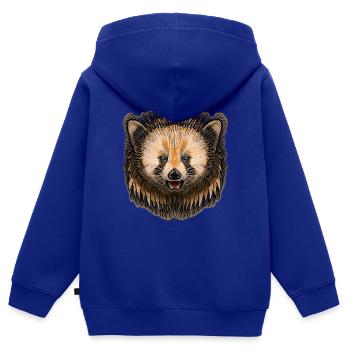Redd der Foxx von Jon Ball - Kinder Premium Organic Zip Hoodie - Royalblau - Hinten - AI Model Kid Male (0cm)