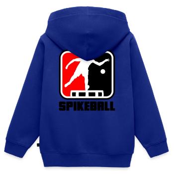 Farben änderbar | Roundnet Spike Ball Spikeball - Kinder Premium Organic Zip Hoodie - Royalblau - Hinten - AI Model Kid Male (0cm)
