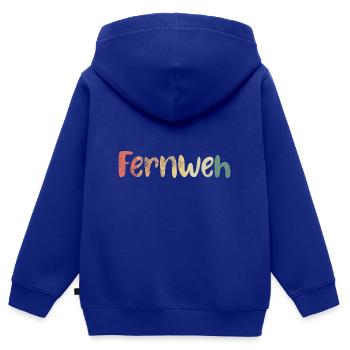 Reisen Abenteuer Travel Freiheit - Kinder Premium Organic Zip Hoodie - Royalblau - Hinten - AI Model Kid Male (0cm)
