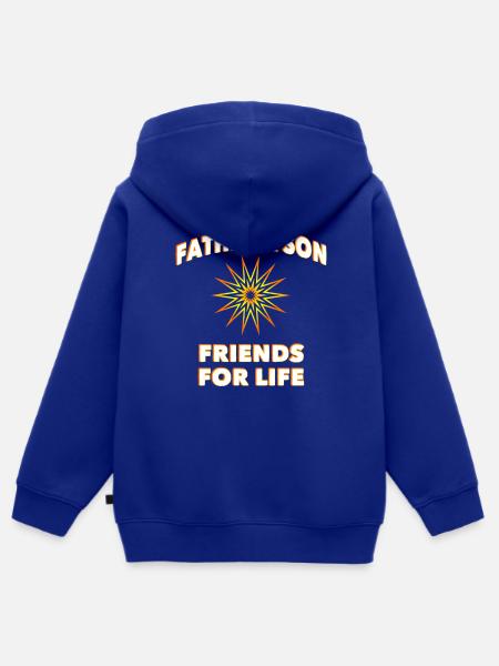Father & son - Kinder Premium Organic Zip Hoodie - Royalblau