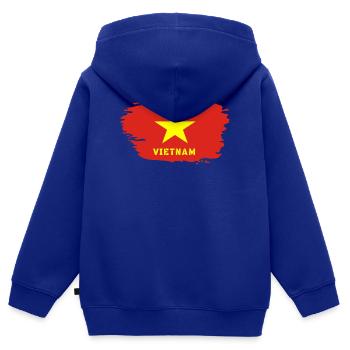 Vietnam Flagge / Geschenk Hanoi Asien Südostasien - Kinder Premium Organic Zip Hoodie - Royalblau - Hinten - AI Model Kid Male (0cm)