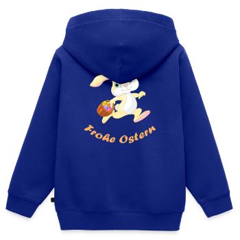 Ostern - Kinder Premium Organic Zip Hoodie - Royalblau - Hinten - AI Model Kid Male (0cm)