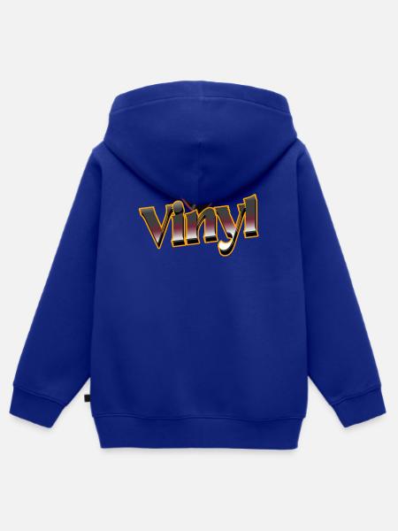 Vinyl Liebe - Kinder Premium Organic Zip Hoodie - Royalblau