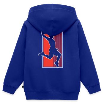 Basketball Basketballer - Kinder Premium Organic Zip Hoodie - Royalblau - Hinten - AI Model Kid Male (0cm)