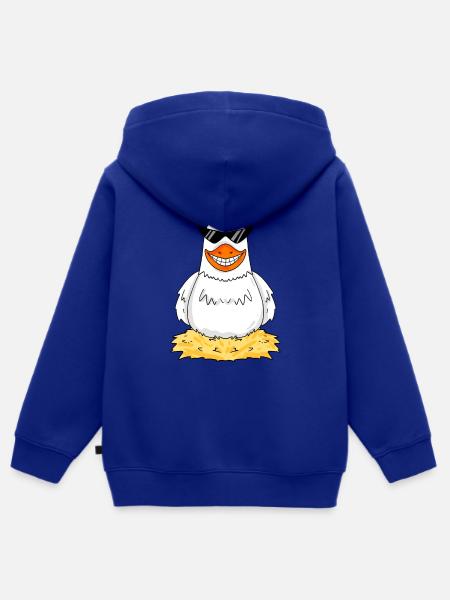 Hühner Huhn Hahn Hühnerbauer Hühnerstall - Kinder Premium Organic Zip Hoodie - Royalblau
