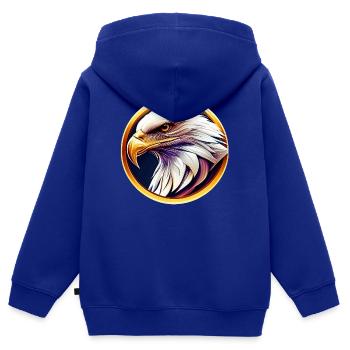 Weißkopfseeadler - Kinder Premium Organic Zip Hoodie - Royalblau - Hinten - AI Model Kid Male (0cm)