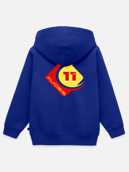 Audes - Kinder Premium Organic Zip Hoodie - Royalblau