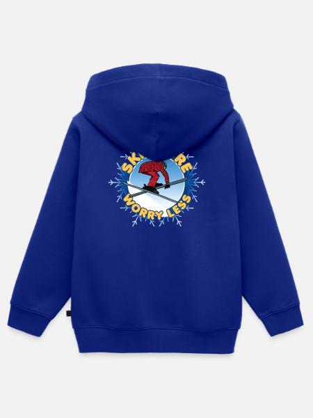 Mehr Skifahren - Kinder Premium Organic Zip Hoodie - Royalblau