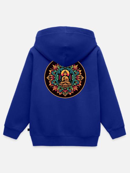 Summer Buddha - Kinder Premium Organic Zip Hoodie - Royalblau