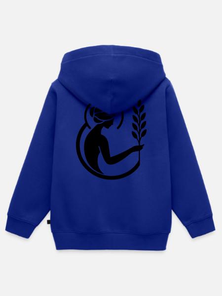 Jungfrau - Kinder Premium Organic Zip Hoodie - Royalblau