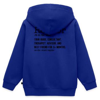 Lustiger Immobilienmakler - Makler Definition - Kinder Premium Organic Zip Hoodie - Royalblau - Hinten - AI Model Kid Male (0cm)