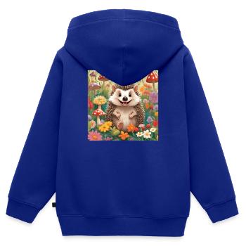 Igel, Baby, Kind, Neugeborenes - Kinder Premium Organic Zip Hoodie - Royalblau - Hinten - AI Model Kid Male (0cm)