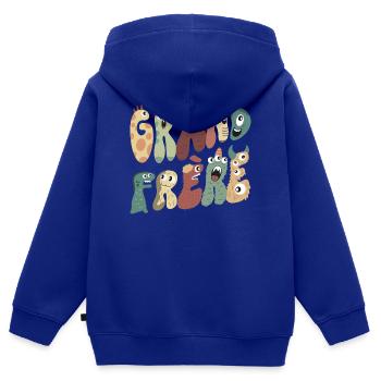 Older brother - Kids Premium Organic Zip-up Hoodie - royal blue - Back - AI Model Kid Male (0cm)