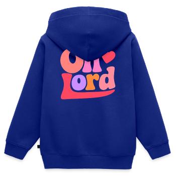 Oh Lord - Kinder Premium Organic Zip Hoodie - Royalblau - Hinten - AI Model Kid Male (0cm)