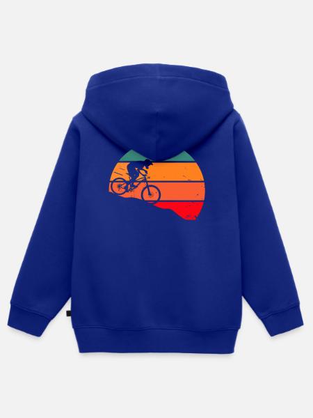 Dwonhill Sunset - Kinder Premium Organic Zip Hoodie - Royalblau