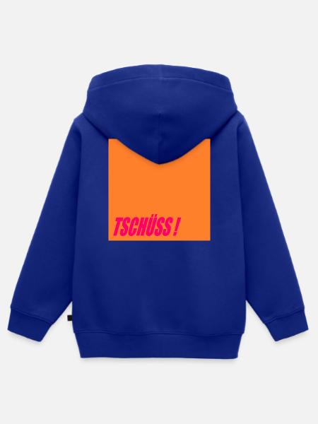 ABSCHIEDSSPRÜCHE TSCHÜSS - Kinder Premium Organic Zip Hoodie - Royalblau