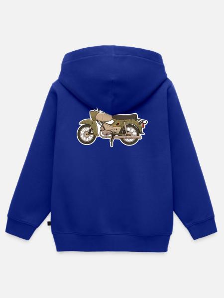 Simson Habicht - Kinder Premium Organic Zip Hoodie - Royalblau